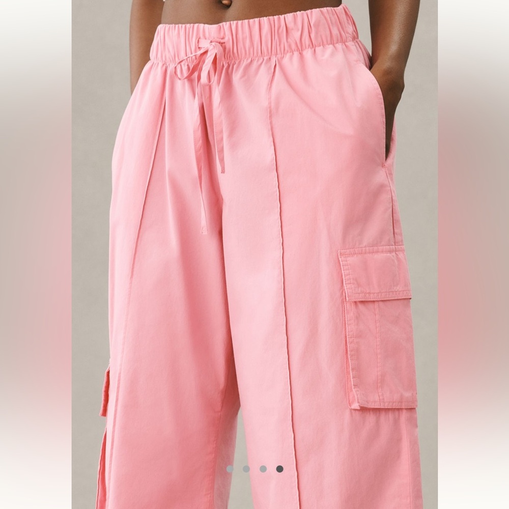 NWT Anthropology Drawstring Wide-Leg Parachute Pants - Picture 4 of 4